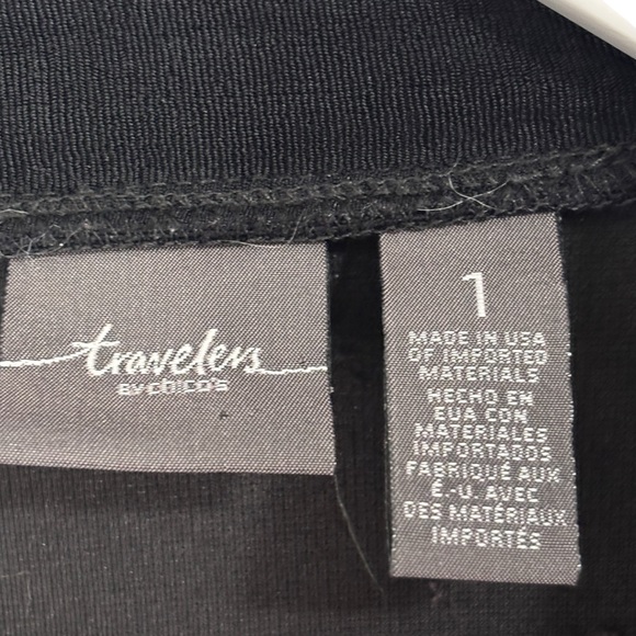 Travelers by Chicos Black Open Cardigan Jacket Size 8/10 - Picture 4 of 8